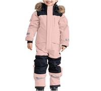 Ybing Combinaison de ski une pièce pour enfant - Chaude - Unisexe - Imperméable - Coupe-vent - Combinaison de neige - Softshell - Capuche en fourrure - Pantalon de ski - Bandes réfléchissantes, #01
