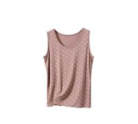 Ybing Débardeur pour femme - Imprimé à pois - Tendance - Col rond - Décontracté - Doux - Sans manches - Haut d'été léger - Confortable - T-shirt de sport, kaki, 5X-Large
