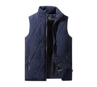 Ybing Gilet d'hiver pour homme - Tendance - Couleur unie - Gilet matelassé chaud sans manches - Gilet en duvet léger - Fermeture éclair - Col montant - Gilet de travail confortable - Gilet thermique M
