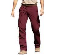 Ybing Pantalon cargo pour homme - Décontracté - Vintage - Avec de nombreuses poches - Taille élastique - Couleur unie - Grandes tailles - Baggy - Pantalon de sport - Pantalon de loisirs - S-5XL,