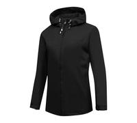 Ybing Veste de pluie pour femme - Imperméable - Couleur unie - Avec capuche - Fermeture éclair - Veste d'extérieur tendance - Veste fonctionnelle - Veste softshell - Veste de vélo - Veste à capuche