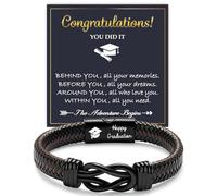 YBISNAIRE Idée cadeau de Saint-Valentin pour homme, mari, petit ami, mon homme, bracelet en cuir infini cool pour lui, cadeau pour anniversaire, anniversaire de mariage, retraite, fête des pères, Noël