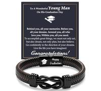 YBISNAIRE Idée cadeau de Saint-Valentin pour homme, mari, petit ami, mon homme, bracelet en cuir infini cool pour lui, cadeau pour anniversaire, anniversaire de mariage, retraite, fête des pères, Noël