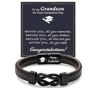 YBISNAIRE Idée cadeau de Saint-Valentin pour homme, mari, petit ami, mon homme, bracelet en cuir infini cool pour lui, cadeau pour anniversaire, anniversaire de mariage, retraite, fête des pères, Noël