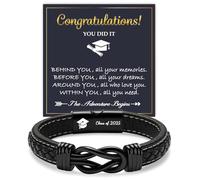 YBISNAIRE Idée cadeau de Saint-Valentin pour homme, mari, petit ami, mon homme, papa, bracelet en cuir infini, cadeau pour lui, cadeau pour anniversaire, anniversaire de mariage, retraite, Noël, fête