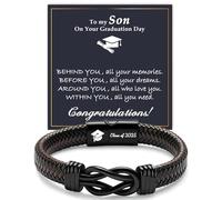 YBISNAIRE Idée cadeau de Saint-Valentin pour homme, mari, petit ami, mon homme, papa, bracelet en cuir infini, cadeau pour lui, cadeau pour anniversaire, anniversaire de mariage, retraite, Noël, fête