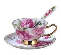 YBK Tech Ensemble tasse et soucoupe style européen en porcelaine anglaise pour thé et café
