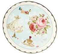 YBK Tech Service à thé en porcelaine anglaise Motif rose et robe, assiette à dessert de 20,3 cm