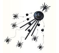 Yblenic Carillon éolien en Forme d'araignée pour décoration d'halloween pour extérieur, Jardin, Porche, terrasse (araignée)