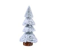YBNKKUXKN Arbre de noël Mini Sapin de Noël enneigé avec Base, décoration floquée réaliste for Tables et Jardins Miniatures, décoration d'hiver Durable à Faire soi-même Sapin Noel(20cm)