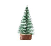 YBNKKUXKN Arbre de noël Mini Sapin de Noël floqué de Neige avec Base en Bois for décoration de Table de Noël, fête de Vacances, décoration de Maison, scènes d'artisanat de Bricolage Sapin Noel(10cm)