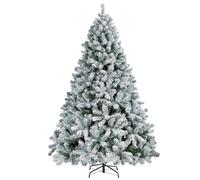 YBNKKUXKN Arbre de noël Sapin de Noël Artificiel de qualité supérieure, floqué de Neige, avec Branches Blanches et Support en métal. Sapin Noel(240cm)