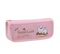 YBNKKUXKN Boîtier à Crayon Trousse à Crayons Grande capacité, Motif Panda, Astronaute, Ours, Lapin, étanche, idéale for Le Bureau, Le Campus ou Les Voyages.(Roze)