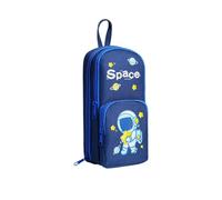 YBNKKUXKN Boîtier à Crayon Trousse à Crayons Mignonne, Grande Pochette zippée au Design esthétique, Fournitures Scolaires, boîte de Papeterie de Voyage, Cadeaux de rentrée(Blauw)
