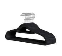 YBNKKUXKN Cintres Lot de 10 cintres en Peluche Ultra Larges et antidérapants, organiseurs de Garde-Robe multifonctionnels for Chambres et magasins de vêtements Cintre(Svart)