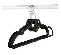 YBNKKUXKN Cintres Lot de 20 cintres en Plastique en Forme de nœud/cœur, tiges de Support antidérapantes et sans Traces, for Un Rangement Facile à la Maison Cintre(Svart,Heart-Shaped)