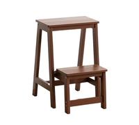 YBNKKUXKN Escabeau Tabouret d'escalier Pliant en Bois, Banc d'escalade Multifonctionnel for se Reposer ou Transporter des Objets Hauts Échelle(Coffee)