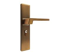 YBNKKUXKN Lever on Plate Latch Furniture Backplate Door Handles Suitable for Wooden Doors 1 Pair Locking Door Handle poignée porte