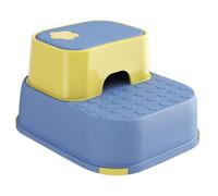 YBNKKUXKN Marchepied for lavabo de Salle de Bain, Tabouret à 2 marches for Toilettes et Pot d'apprentissage for Enfants, tabourets en Plastique for comptoir de Cuisine et lit(Blue Yellow)