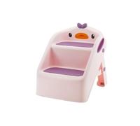 YBNKKUXKN Marchepied Pliable à 2 marches for Tour d'apprentissage, Toilettes Portables for Tout-Petits, marchepied antidérapant, échelle de Lavage, Rampe d'accès(Roze)