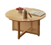 YBNKKUXKN Meubles Table Basse Table Basse rectangulaire en Bois Massif avec Pieds en rotin élégants, idéale for Le Salon, Le Bureau ou la Salle à Manger.(Legno,L)