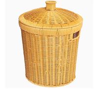 YBNKKUXKN Small Trash Can with Lid Bathroom Garbage Can Waste Basket for Bathroom Kitchen Bedroom Craft Room Office College(20 * 28cm)