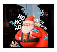 YBNKKUXKN Stickers vitre Noel Décorations de Noël, Autocollants for fenêtre, Grand Père Noël, Autocollants for fenêtre, Ornement, décoration Murale et Porte à Faire soi-même Deco Noel(Color2,XL)