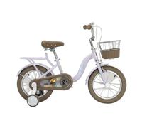 YBNKKUXKN Velo Fille Vélo for Enfants de 12 à 18 Pouces, avec Roues d'entraînement et siège arrière, vélos for Enfants avec Frein, vélo for Enfants avec Panier vélos Enfant(Lila,20in)
