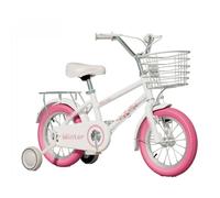 YBNKKUXKN Velo Fille Vélo for Enfants de 2 à 12 Ans, garçons et Filles, 12 à 18 Pouces, avec Roues d'entraînement, vélo for Enfants et Tout-Petits vélos Enfant(Roze,18inch)