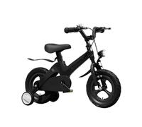 YBNKKUXKN Velo Fille Vélo for Enfants de 3 à 10 Ans, 12 à 18 Pouces, avec Roues d'entraînement, Facile à Monter, for des trajets sûrs, avec éclairage de Nuit. vélos Enfant(Svart,18inch)