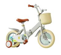 YBNKKUXKN Velo Fille Vélo for Enfants, Filles et garçons de 2 à 9 Ans, 12, 14, 16 et 18 Pouces, avec siège et Panier for poupée, vélo Pliable vélos Enfant(Grey,16inch)