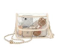 YBO Sac à main transparent pour femme approuvé par les stades, sac à bandoulière transparent pour événements sportifs, kaki, 8.27 x 2.76 x 6.69 inches