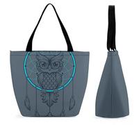 YBQLNP Chouette Attrape-Rêves Sac À Main Pour Femme Sac À Bandoulière Sac De Shopping Pour Voyage 28.5x18x32.5cm