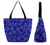 YBQLNP Mathématiques Art Sac À Main Pour Femme Sac À Bandoulière Sac De Shopping Pour Voyage 28.5x18x32.5cm