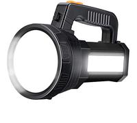 YBQZ Lampe de Poche LED Super Lumineuse Rechargeable 4050 Lumens 10000mAH avec 6 Modes d'éclairage, Longue Portée Lanterne Lampe Torche Étanche pour Urgence Camping Randonnée Chasse