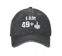 YBTJIMFL Casquette de Baseball réglable J’AI 49 Ans et Majeur 50e Anniversaire Cadeau Vintage Denim Vieilli Pop Culture Punk Course Golf Outdoor