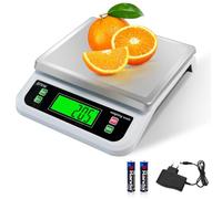 YBVXYV Balance De Cuisine 40kg Acier Inoxydable balance professionnelle alimentaire Avec Écran LCD Rétroéclairé Fonction PCS Et TARE Et 6 Unités Balance Professionnelle