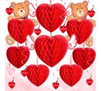 YBwanli 14 Pièces Decoration Saint Valentin, Demande en Mariage, Deco de fiançailles, Décorations suspendues en Forme de cœur, Décorez Vos Moments romantiques