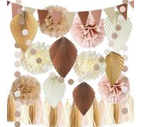 YBwanli Deco Baptême Champêtre, Baby Shower, Mariage Bohème, Table Baptême, Boule Papier, Guirlande, Welcome Baby, Anniversaire