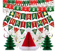 YBwanli Deco de Noel Interieur,décoration de Noël,Banderole Joyeux Noel,Deco Table de Noel,Capacité à créer Rapidement des décorations de Noël de Haute qualité,Joyeux Noël à Vous