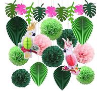 YBwanli deco tropicale hawaienne,coachella decoration party,perroquet oiseaux decoratifs exterieur,pool party,deco plage,Une fête de conte de fées en forêt où l'homme et la nature sont intégrés 15 ps