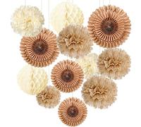 YBwanli decoration mariage boheme,decoration mariage champetre,decoration anniversaire,lampion papier,pompon papier de soie decoration,Laissez la fête avoir une atmosphère poétique