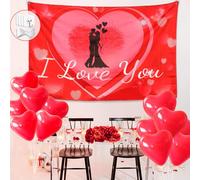 YBwanli Decoration Saint Valentin,saint valentin,Dekoratives Herzballon-Set aus Stoff"I Love you"Lass die Liebe so direkt werden