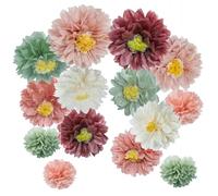 YBwanli Pompons en papier de soie,decoration bapteme champetre,decoration mariage,deco mariage,deco anniversaire,12 pièces Les couleurs douces créent une atmosphère de fête unique en son genre