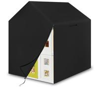 YBYHFAA Bache de Cabane Enfant Exterieur,Housse de Cabane ExtéRieur pour Maison Enfant,Oxford 600d Housse de Protection pour Garder la Maison de Jeu des Enfants,ImperméAble,Noir (145x145x160cm)
