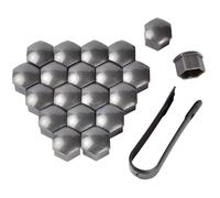YBZYBSV 20 Pièces Capuchon D'écrou de Roue pour Volkswagen Golf VII 2012-2020, Cache Ecrou Cache Écrous de Pneu Hexagonaux Bouchons à Vis Antivol Bouchons,21mm-Grey