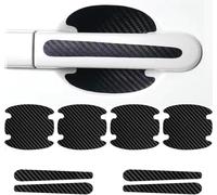 YBZYBSV 8 pièces Film de Protection pour All Weather Floor Mats for Tesla Model 3 2017-2025, Fibre De Carbone poignée de Porte de Voiture Protection Anti Rayures Films Protection Poignée Porte