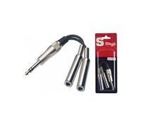YC-0,1/1PS2PFH - Câble adaptateur 1 x JACK mâle stéréo/ 2 x jack fem. mono
