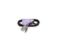 Stagg Câble STC3PCM 2x jack mono 6,35 mm vers RCA – 3 m Noir