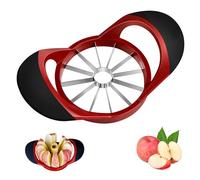YC Kitchen Coupe-pomme, vide-pomme en acier inoxydable - Outil avec 12 lames super tranchantes, coupe-pommes léger et dénoyauteur avec poignée antidérapante
